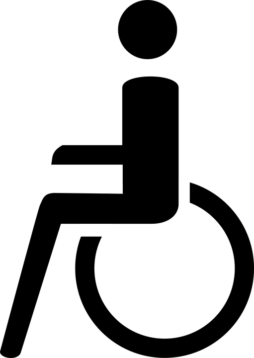 Disabled, Handicapped, Disability, Wheelchair, Medical - Free Vector Rollstuhl (511x720), Png Download