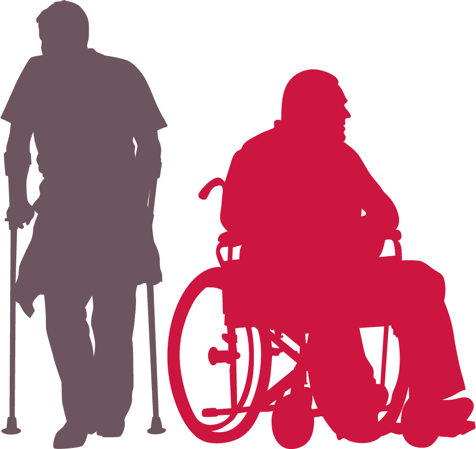 Challenge Landing - Silhouette Man Wheelchair Png (934x880), Png Download