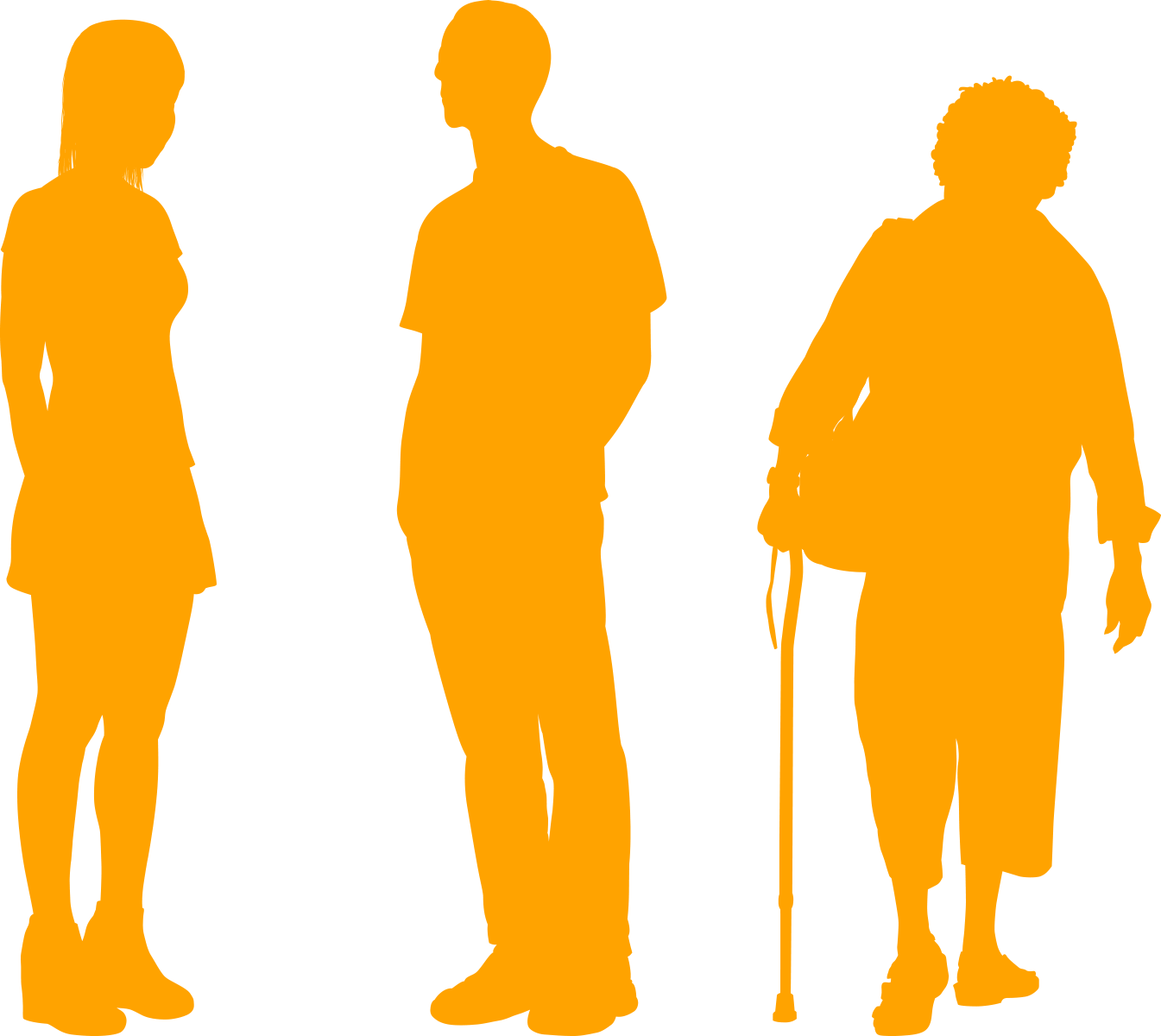 They May Become Wheelchair Bound, As They Can No Longer - Silhouette (1345x1200), Png Download