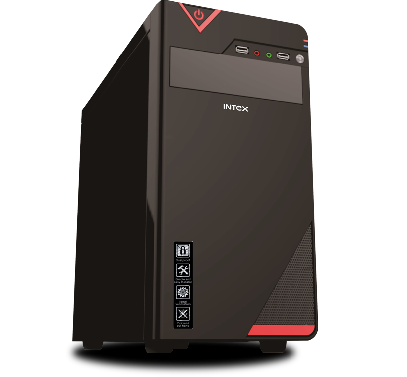 Cpu Cabinet Png Photo - Intex Cpu (821x761), Png Download