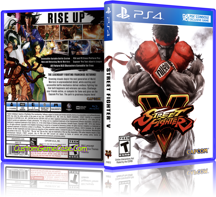 Street Fighter V - Street Fighter V Ps4 Cover (800x685), Png Download