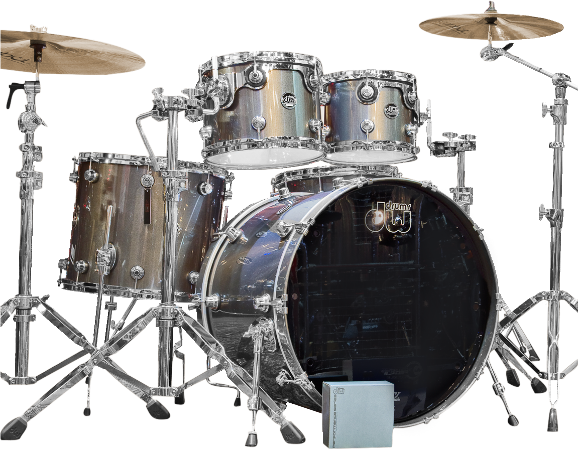 Dw Performance Series 5-piece Gun Metallic Grey Drum - Drums (1150x990), Png Download