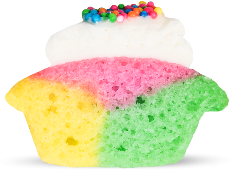 Electric Tie-dye Small Cross View Image - Cupcake (800x800), Png Download