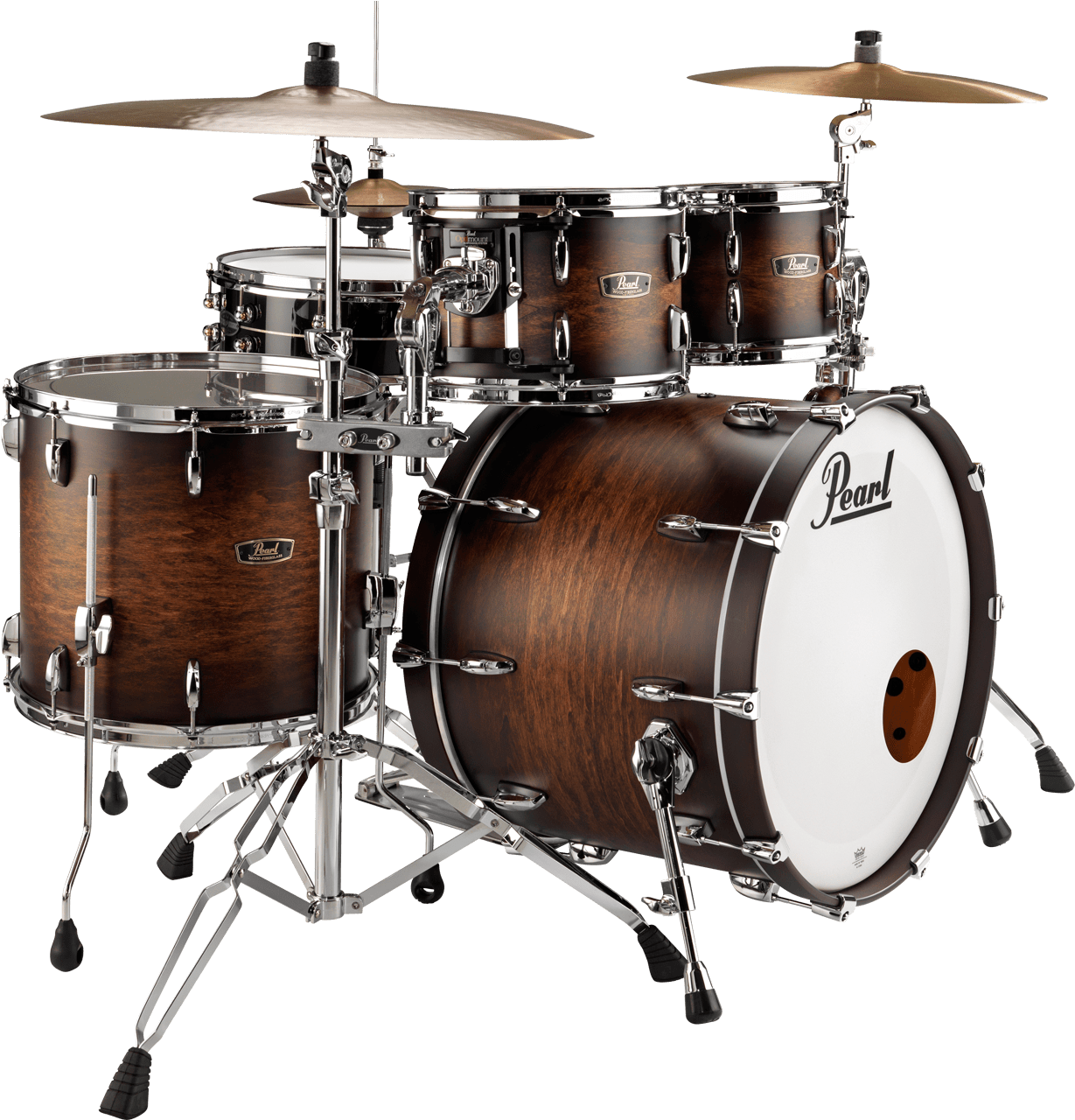 Pearl Drumset Wood (1308x1283), Png Download