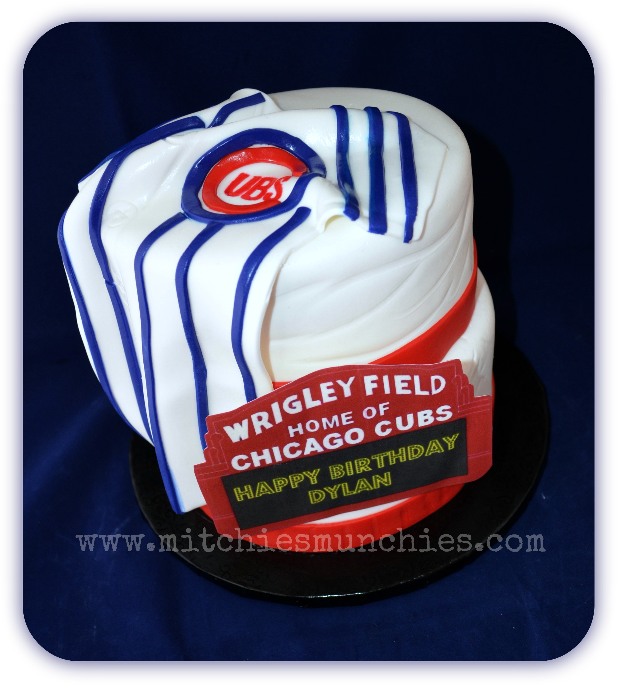 Chicago Cubs Cake Las Vegas Mitchies Munchies - Label (2082x2309), Png Download