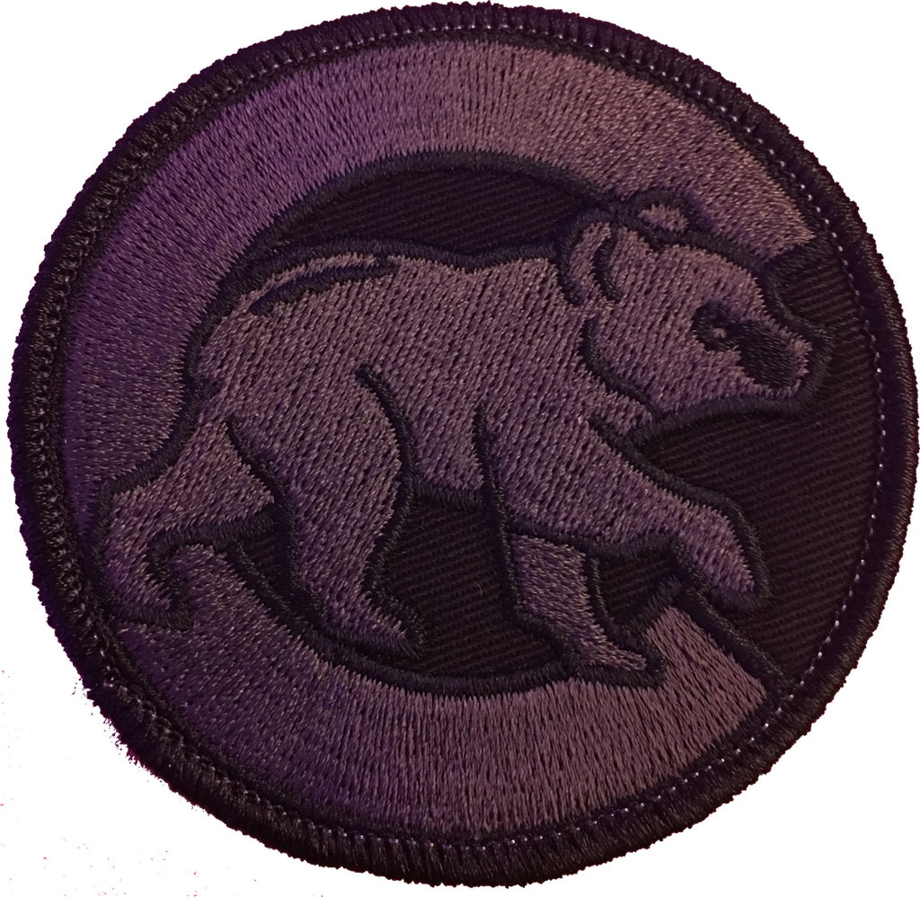 Chicago Cubs Blackout Edition Tactical Sports Patch - Grizzly Bear (1024x998), Png Download