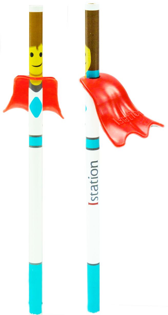 Superhero Pencil With Cape - Ball Pen (1250x1250), Png Download