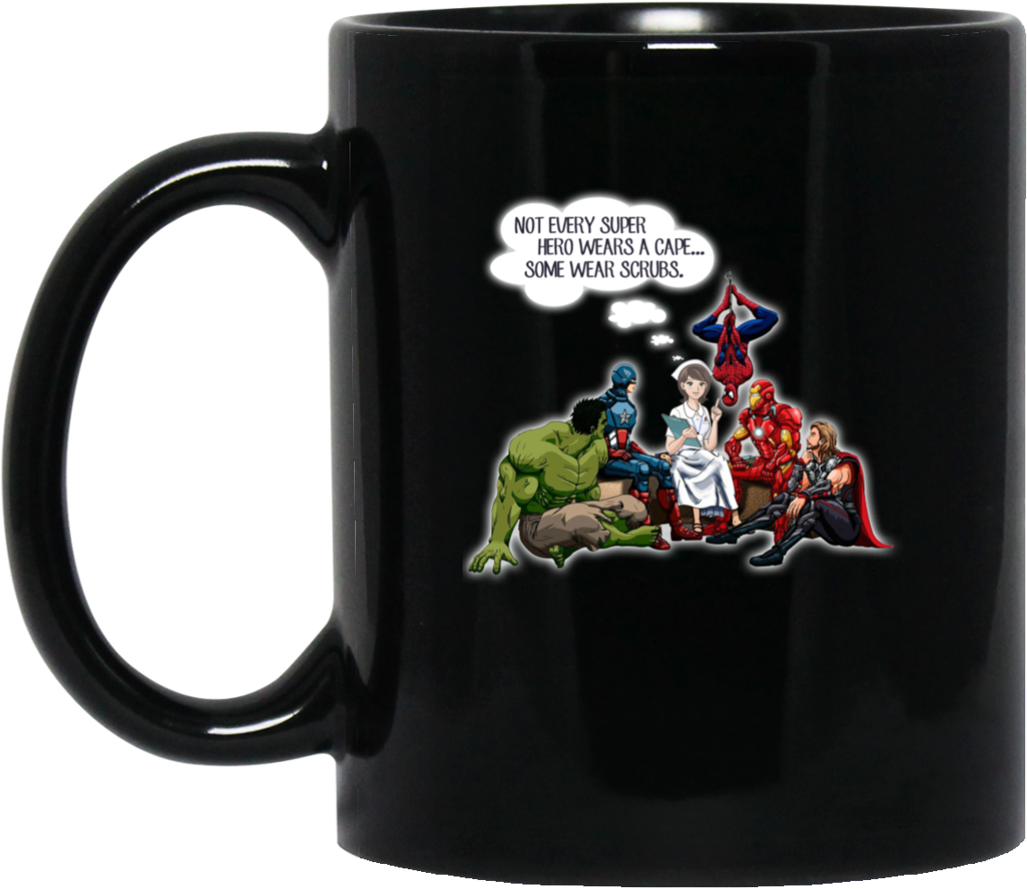 Nurse And Superheroes Mug - Mug (1155x1155), Png Download
