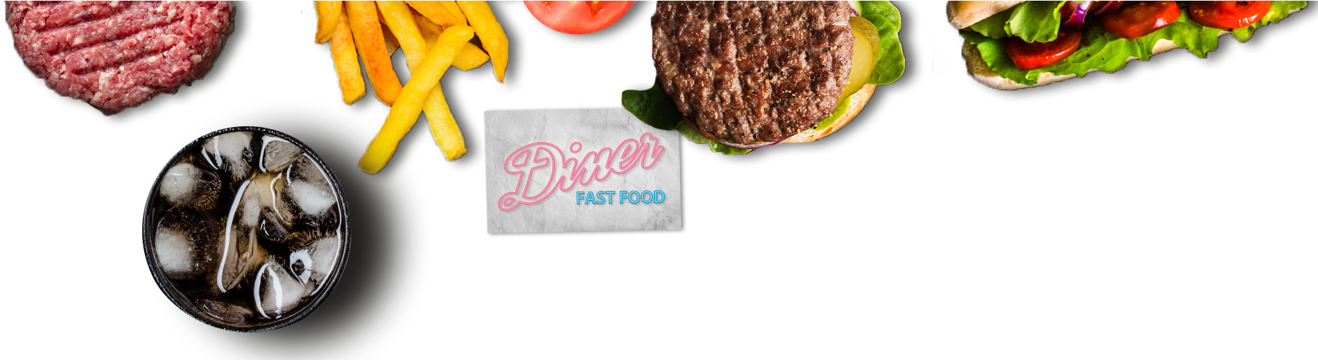 Diner Fastfood - Pie (2100x518), Png Download
