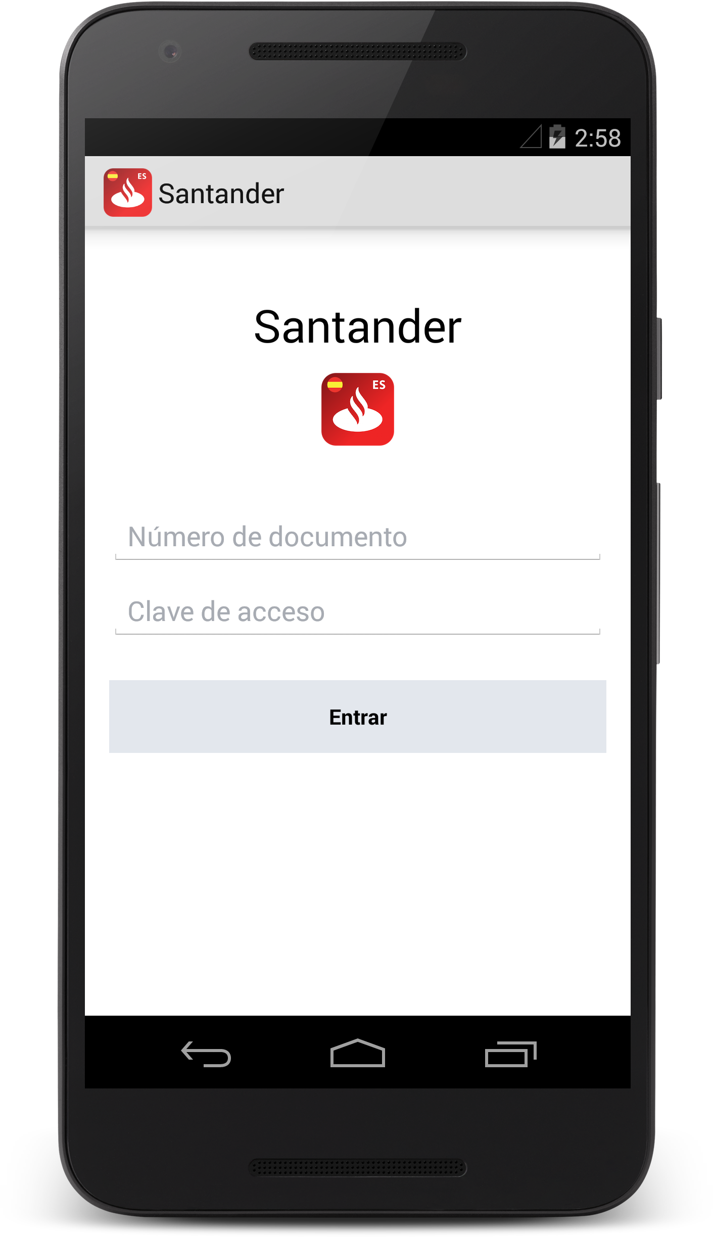 Santander Fake Screen - Plain Text Android Studio (1698x2911), Png Download