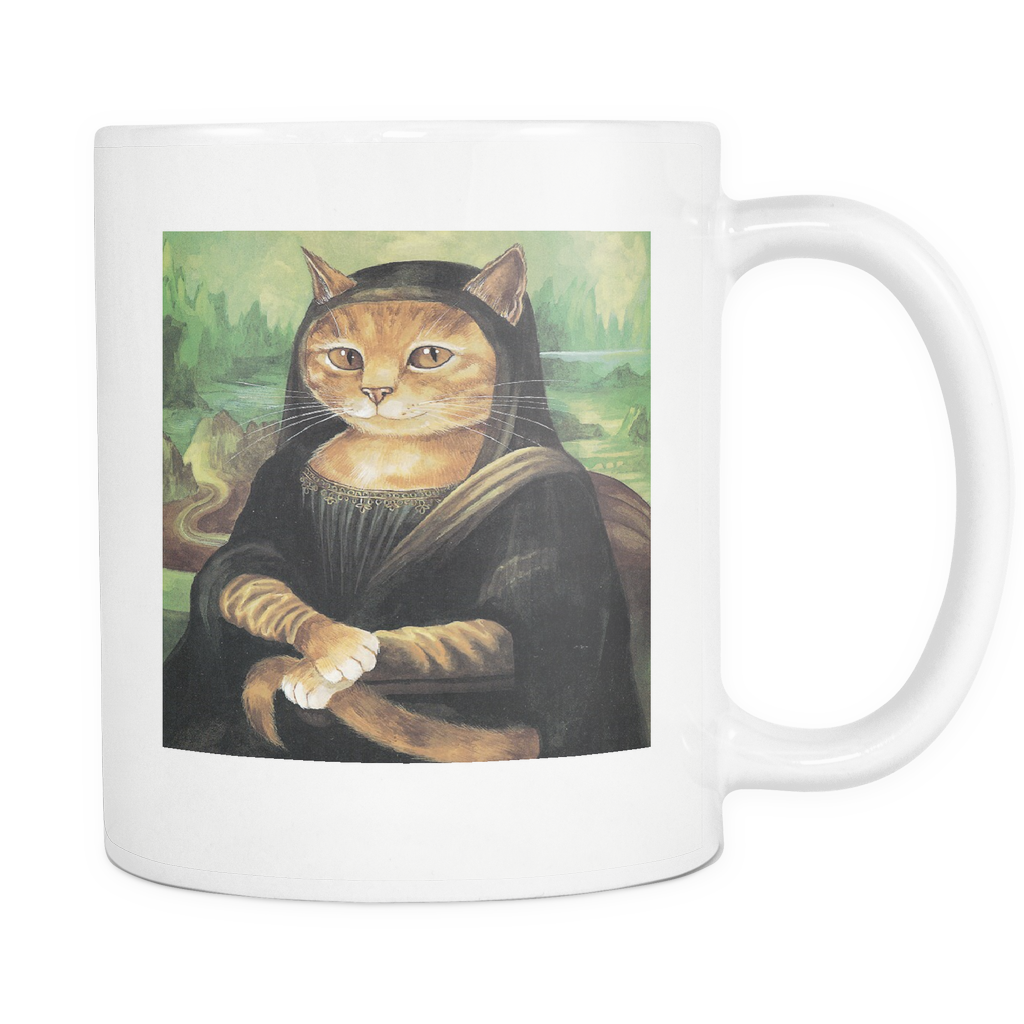 Drinkware Mona Lisa Meow Mug (1024x1024), Png Download