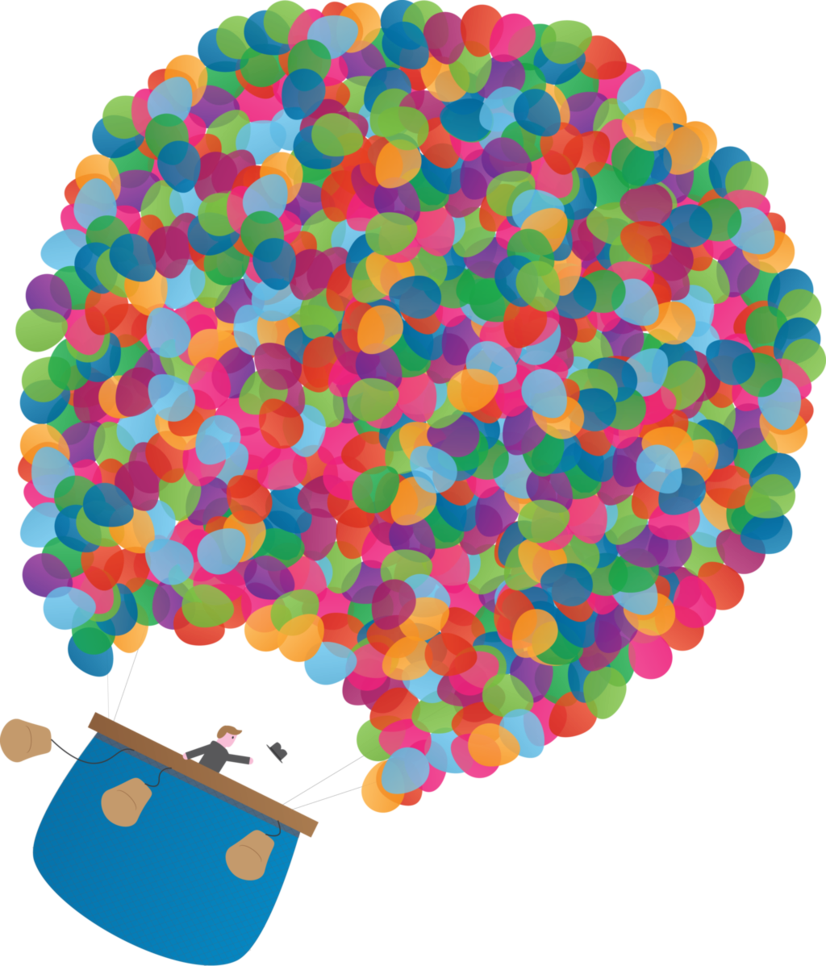 Drawn Hot Air Balloon Transparent Tumblr - Hot Air Balloon Png (826x966), Png Download