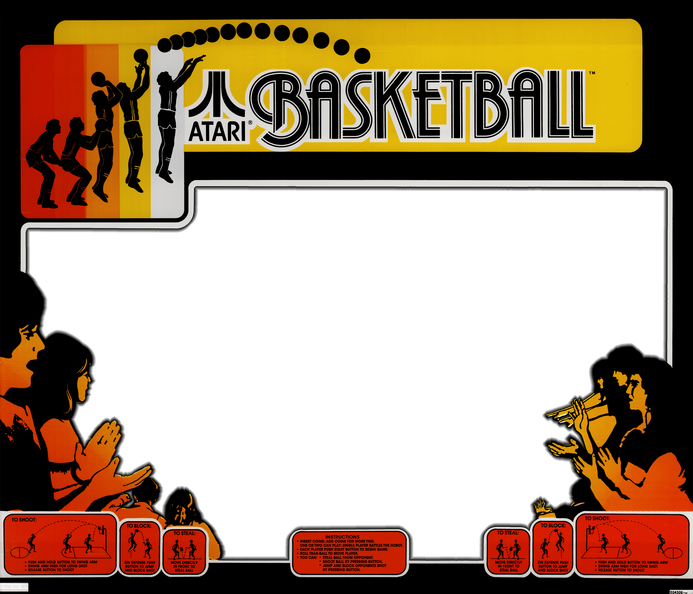 Atari Basketball Bezel - Atari 2600 (693x594), Png Download