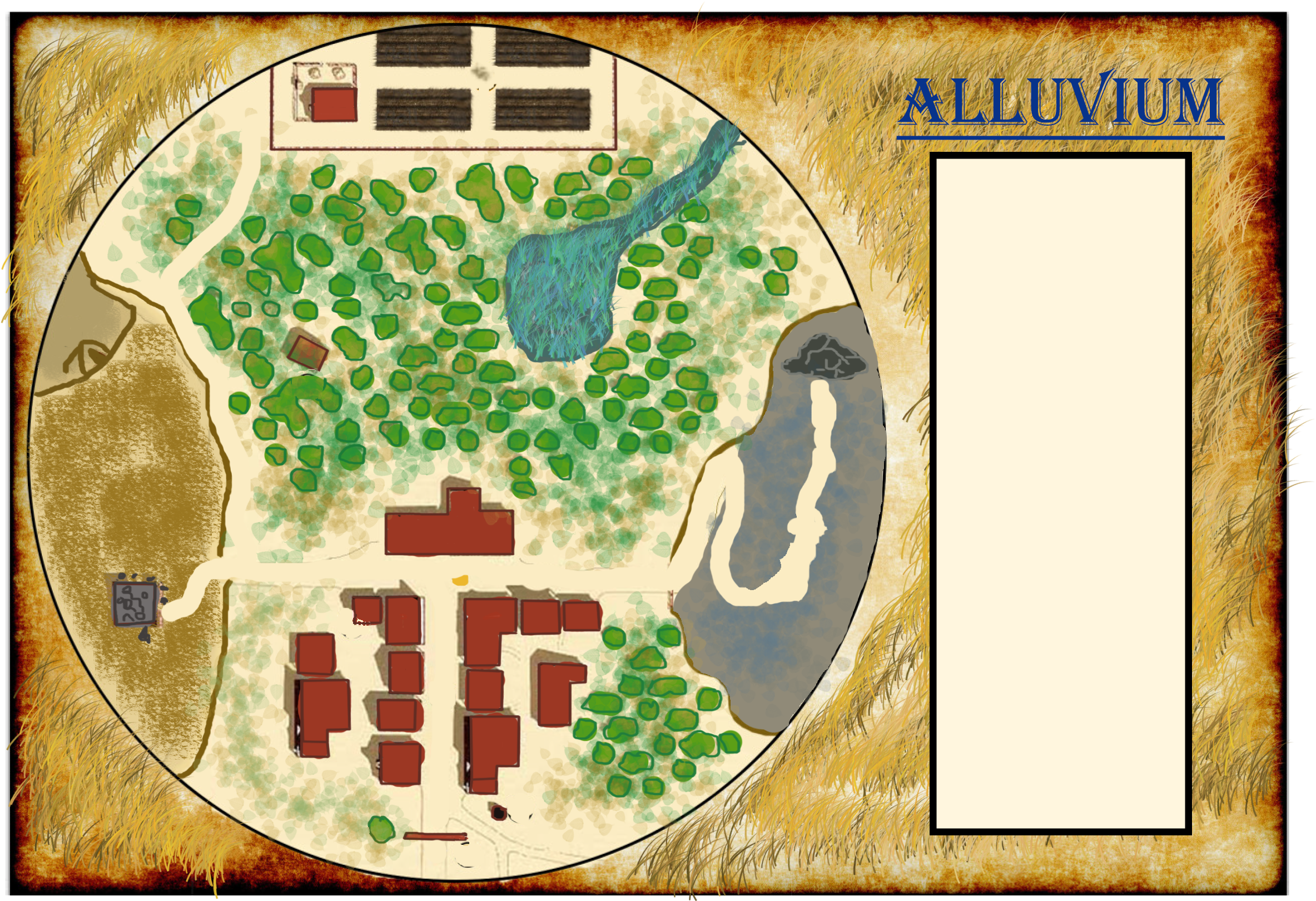 Here Is My Poorly Photoshopped Map Of Refuge For An - Visual Arts (3300x2550), Png Download