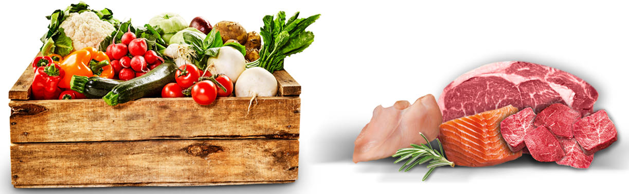 Provienen De Productos 100% Naturales Con Carne Fresca, - Vegetable (1223x379), Png Download