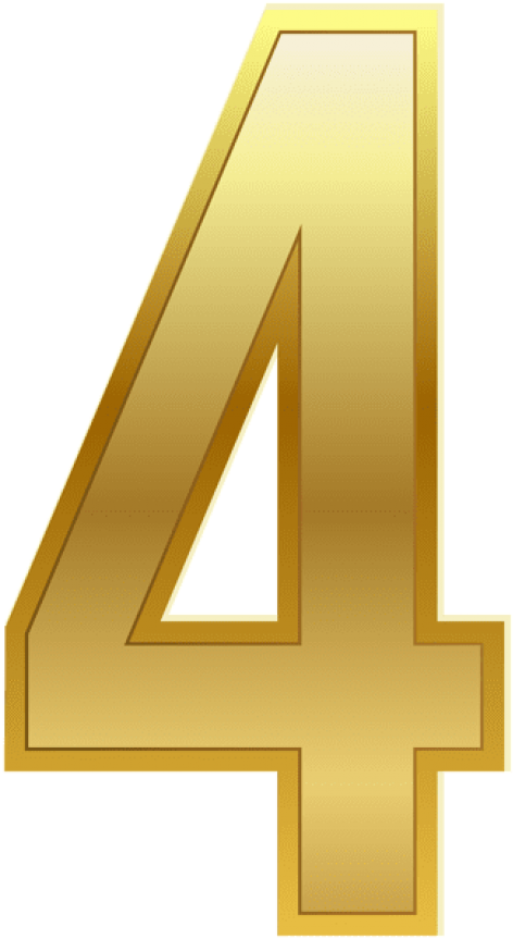 Free Png Download Number Four Gold Classic Clipart - Triangle (480x871), Png Download