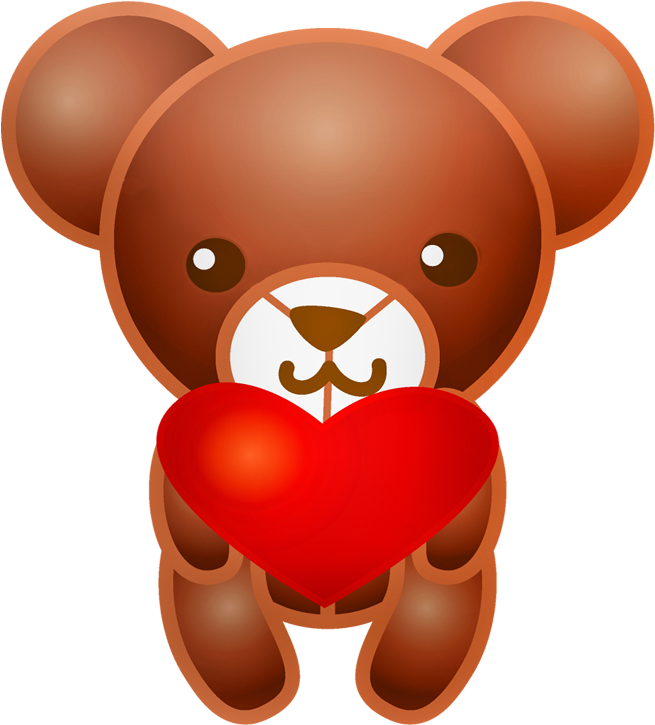 Bear With Heart Png 熊 の 足 イラスト Full Size Png Download Seekpng