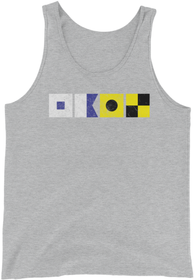 Sail Distressed Signal Flag Unisex Tank Top - Active Tank (600x600), Png Download