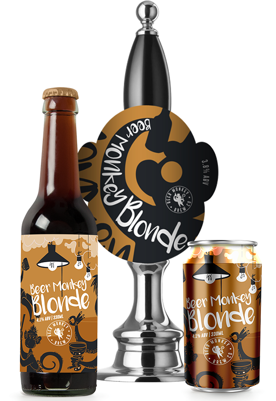 Beer Monkey Blonde - Blonde Monkey Beer (801x801), Png Download