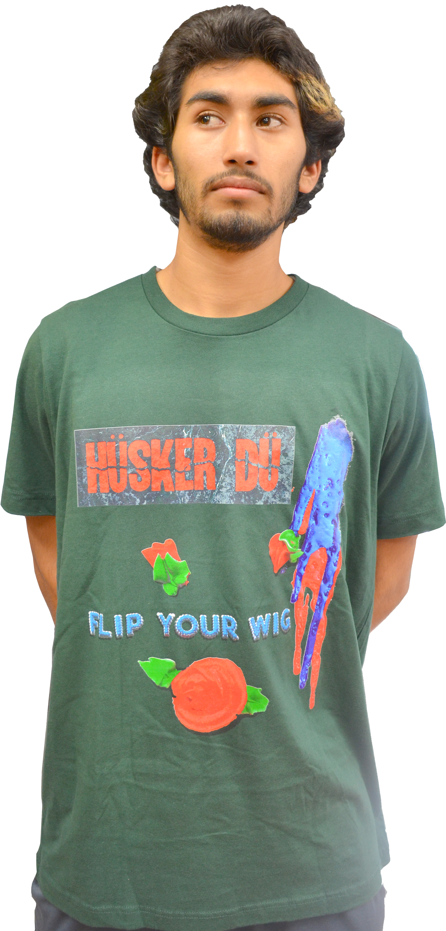 'flip Your Wig' Olive T-shirt - Elohim Prandi (572x1000), Png Download