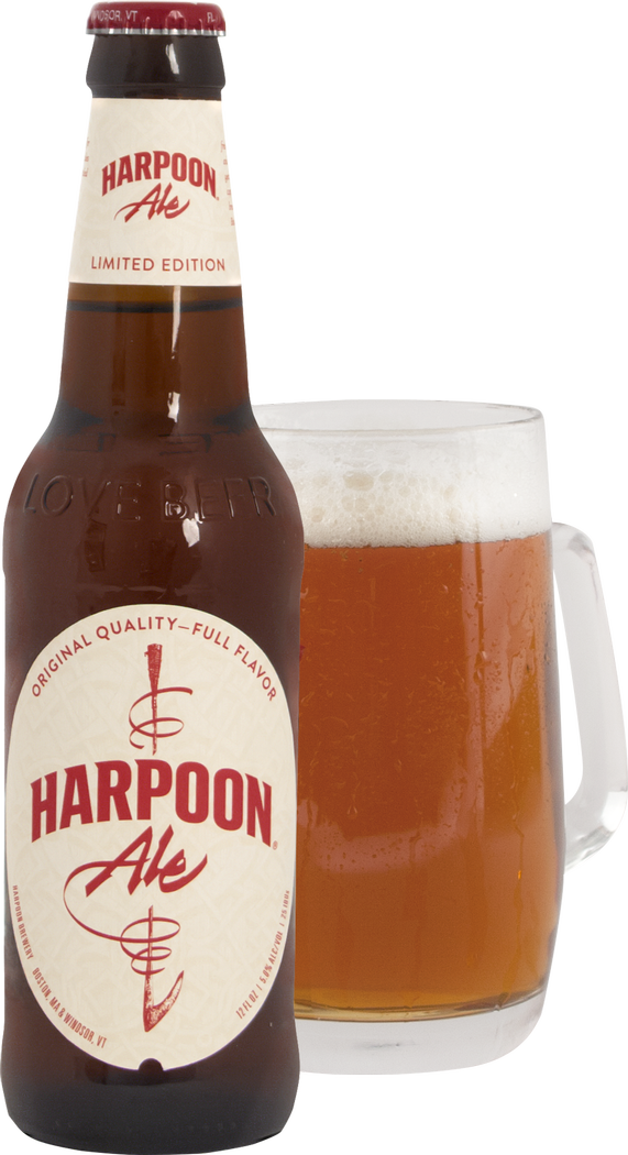 Harpoon Ale Bottle And Glass, Pdf - Harpoon (571x1050), Png Download