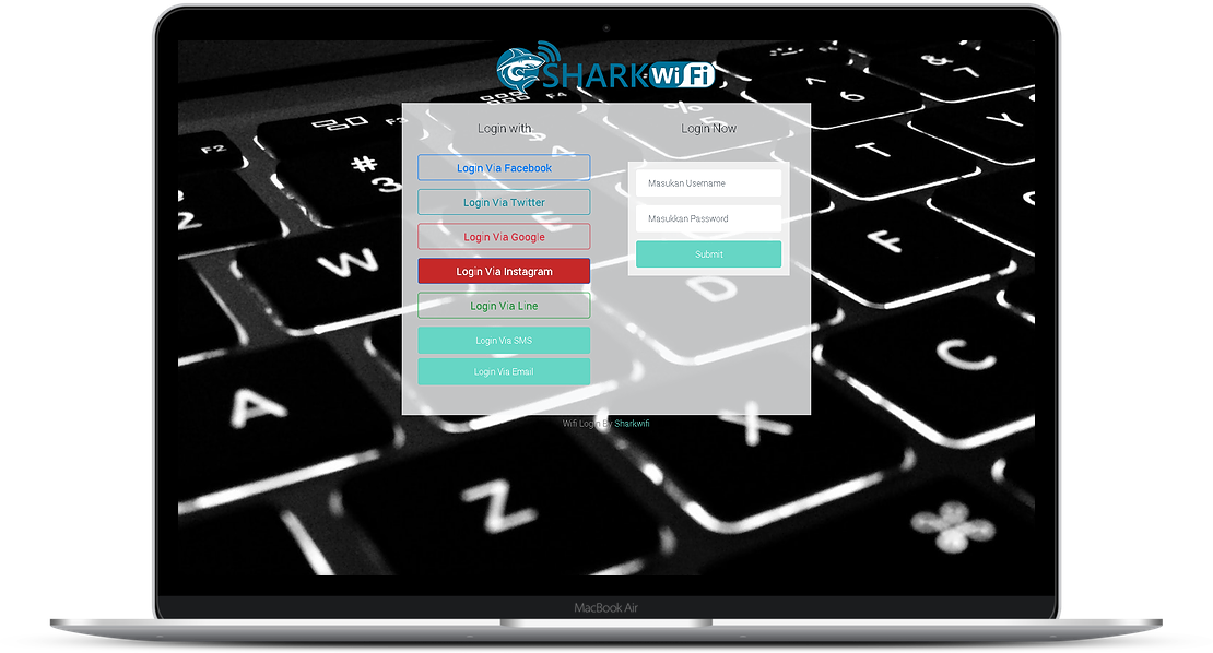 Akses Wifi Dengan Login Social Media Instagram, Facebook, - Computer Keyboard (1110x598), Png Download