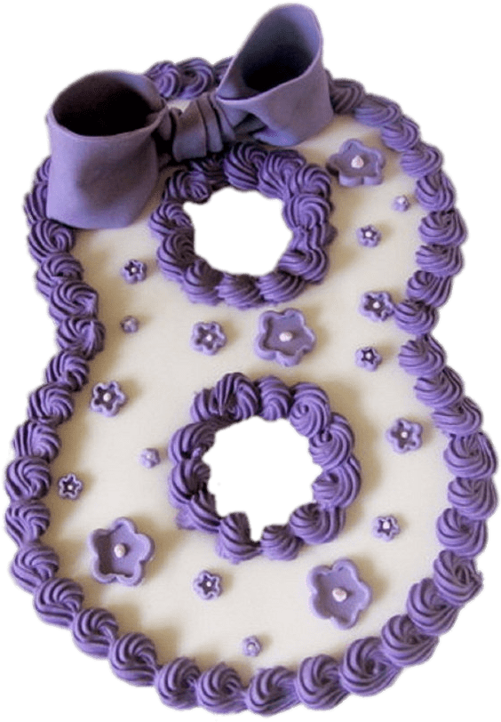 Download - Number 8 Shaped Cake (587x828), Png Download