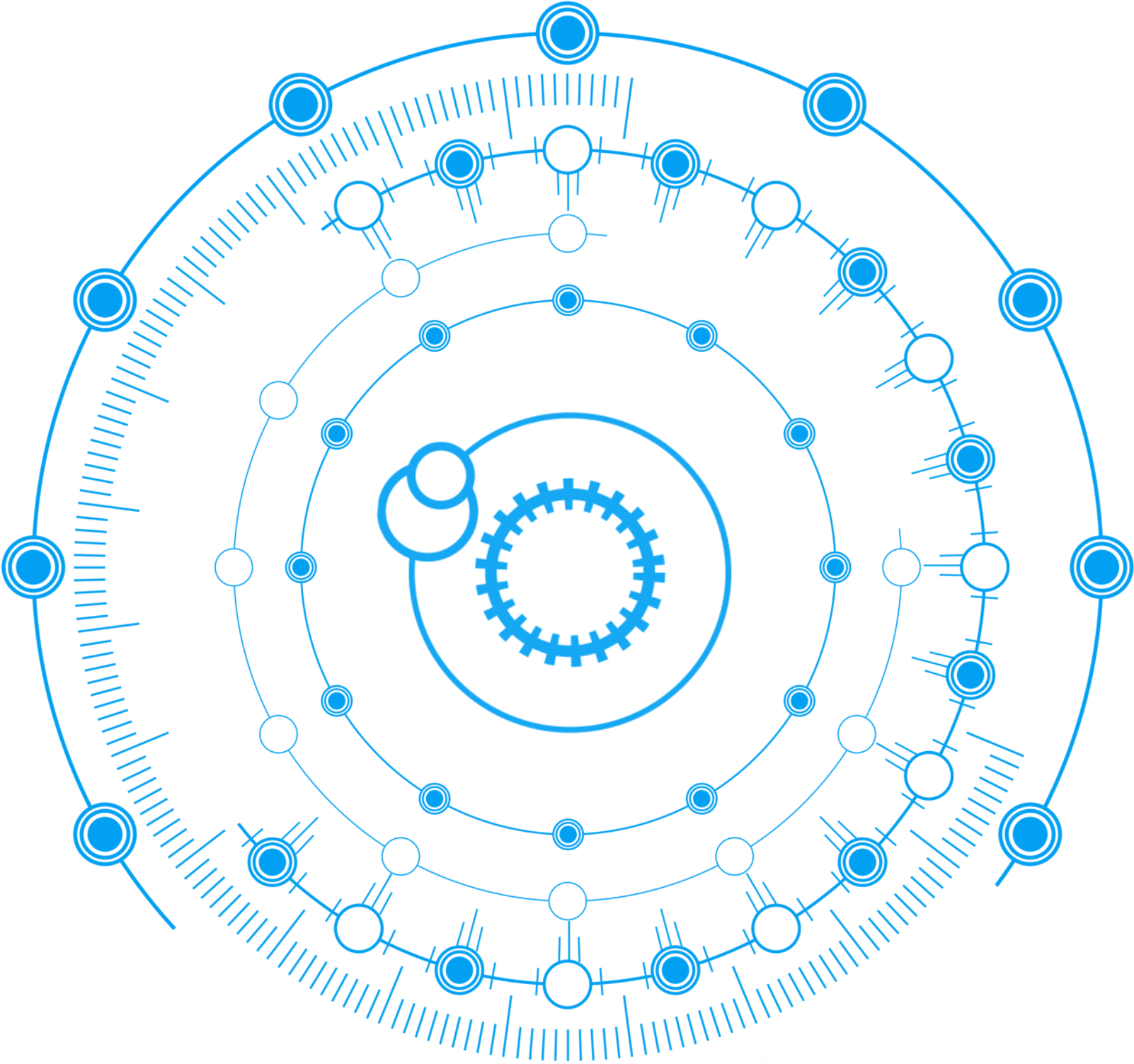 Biên Giới Hộp Thoại Điểm Công Nghệ Png Và Psd - Blue (2000x2000), Png Download
