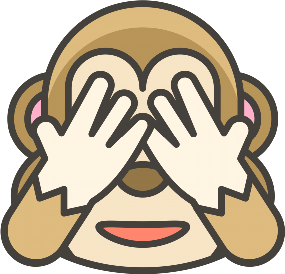 See No Evil Monkey Emoji - Monkey (866x650), Png Download