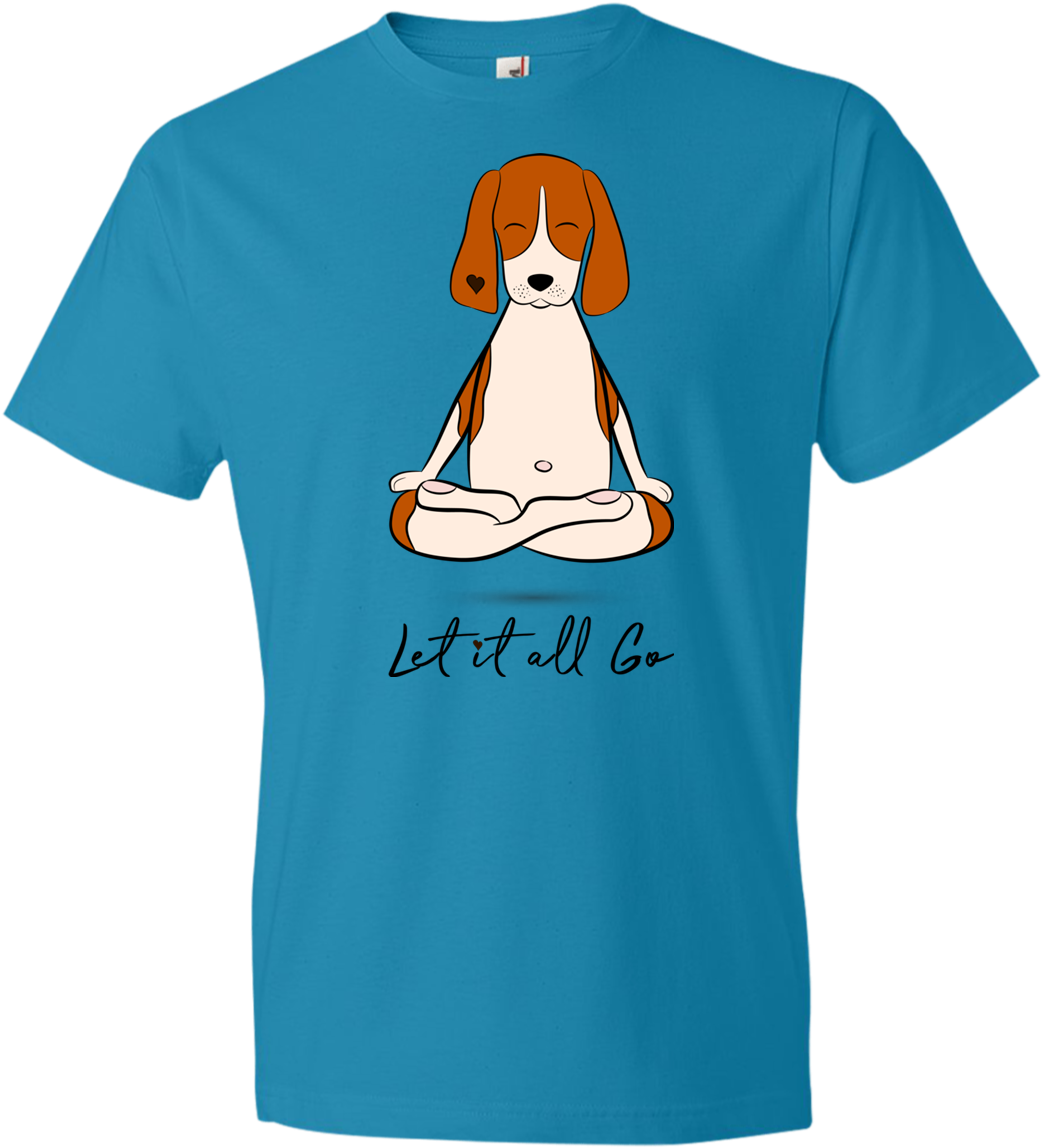 "let It All Go" Beagle Dog Art Men's - Shirt (1155x1155), Png Download