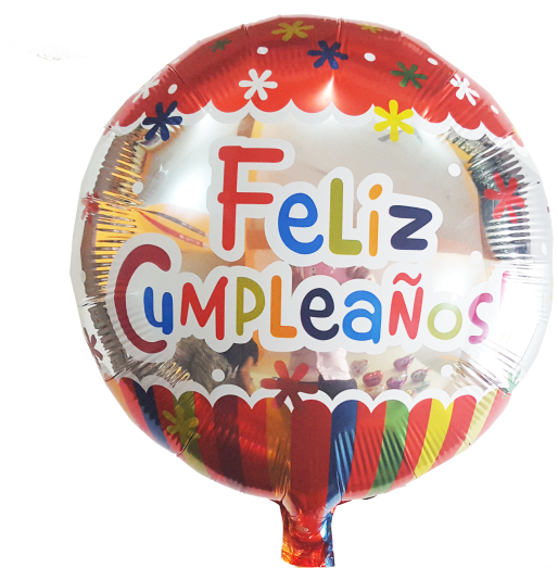 Globo Metalizado Feliz C - Buon Compleanno In Brasiliano (885x585), Png Download