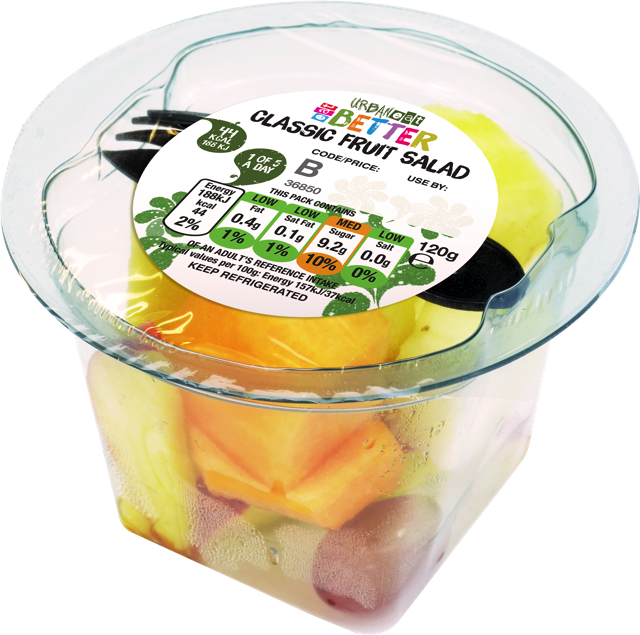 Classic Fruit Salad Pot - Fruit Salad (640x635), Png Download