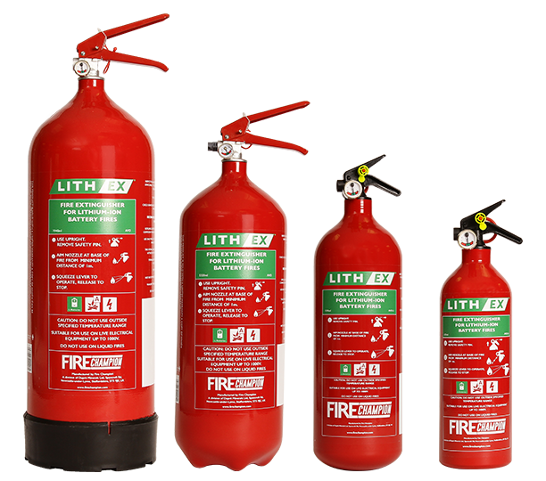 Lith-ex High Performance Extinguishers Are Designed - Lithium Extinguisher (627x539), Png Download