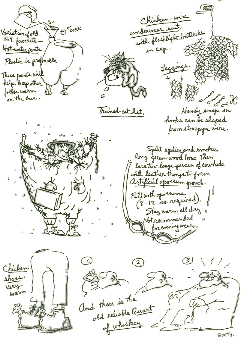 [thumbnail For George-booth Keeping Warm 1973 New Yorker - George Booth Keeping Warm (818x1123), Png Download