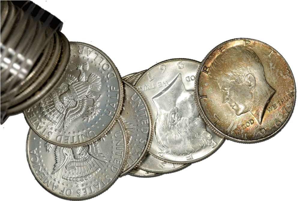 Strictly Original 1967 Kennedy Half 20-coin Roll - Cash (1000x667), Png Download