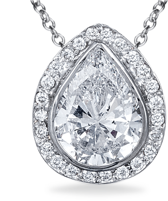 Pear Shaped Diamond Pendant - Great Gatsby Diamond Dress (1000x672), Png Download
