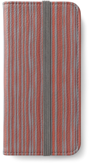 ""grey And Terracotta Stripes" Abstract Pattern, Pastel, - Wallet (500x761), Png Download