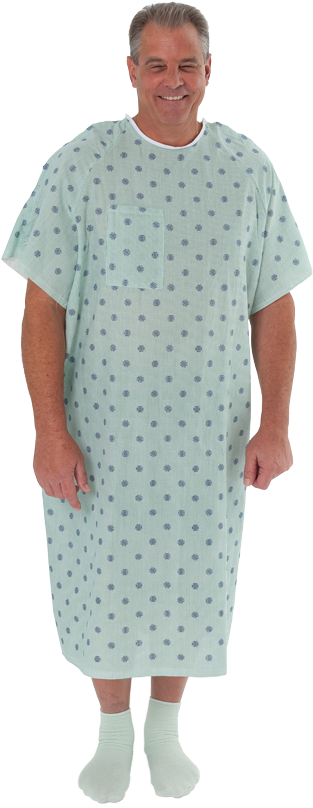 Telemetry Gown - Hospital Gown Transparent (599x900), Png Download