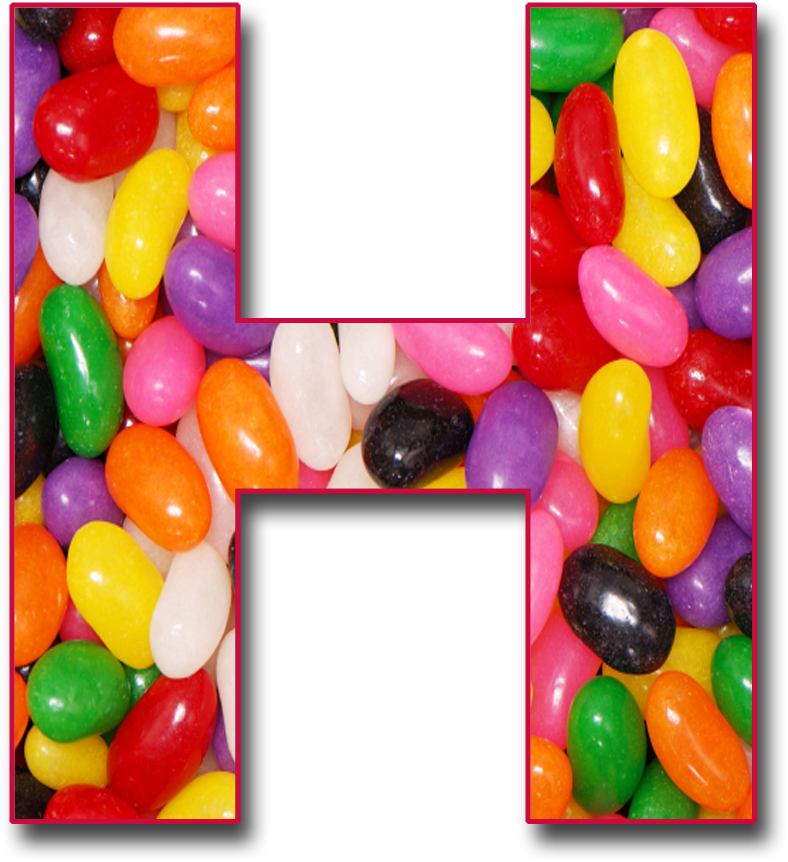 H Monogram, Character Letters, Jelly Beans, Letter - Fun Letter H (1055x994), Png Download