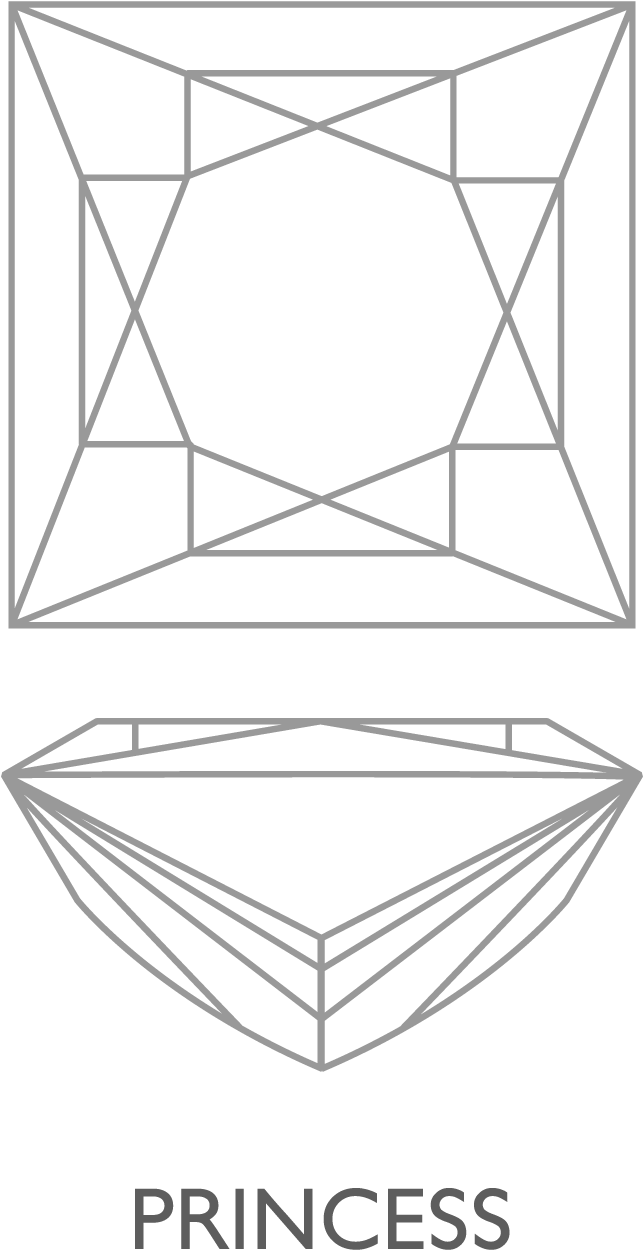 The Princess Cut Diamond, First Created In 1980, Is - Using Multiple Leap Motion (1000x1500), Png Download