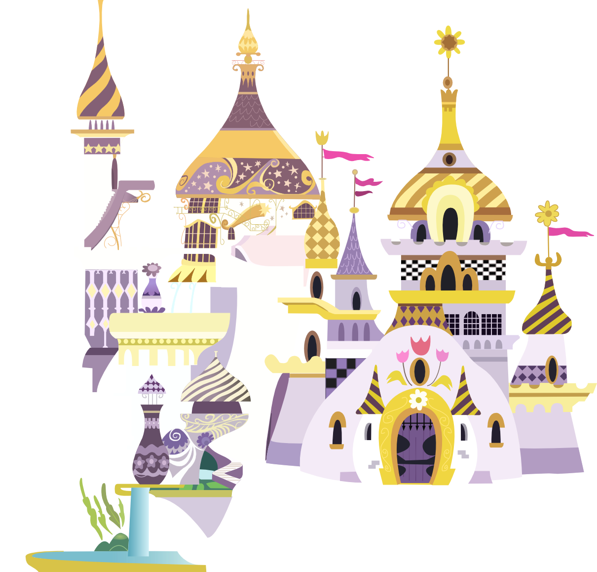 Cute Castle Png Clipart Image - Canterlot (1210x1158), Png Download