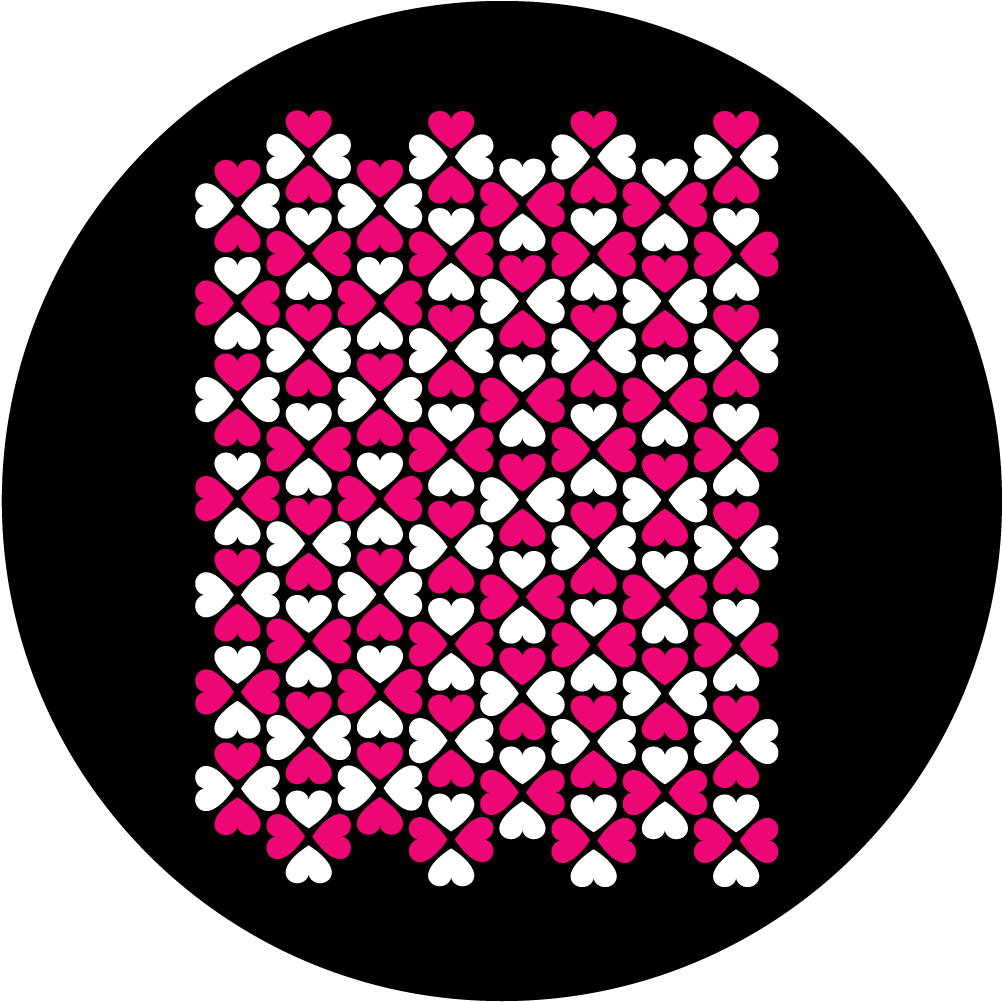 Apollo Design C2-1209 Heart Wallpaper Glass Pattern - Circle (1200x1200), Png Download