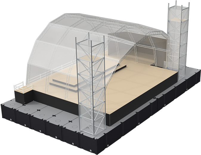 Stage - Power Supply - Illumination - Brutalist Architecture (1300x575), Png Download