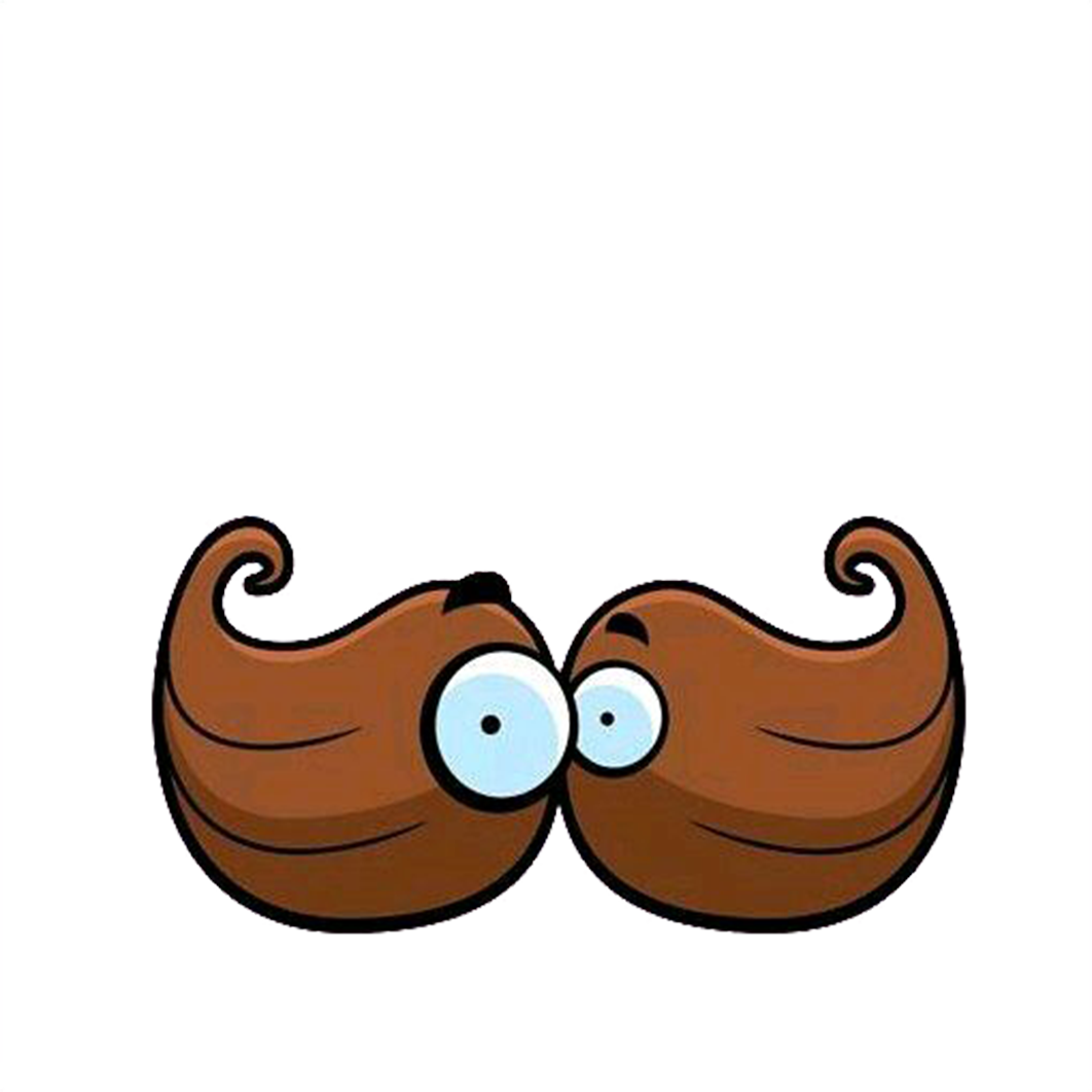 Moustache Cartoon Beard Wallpaper - Curly Moustache And Beard Cartoon (1062x1062), Png Download