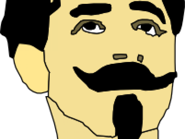 Cartoon Man With Mustache (640x480), Png Download