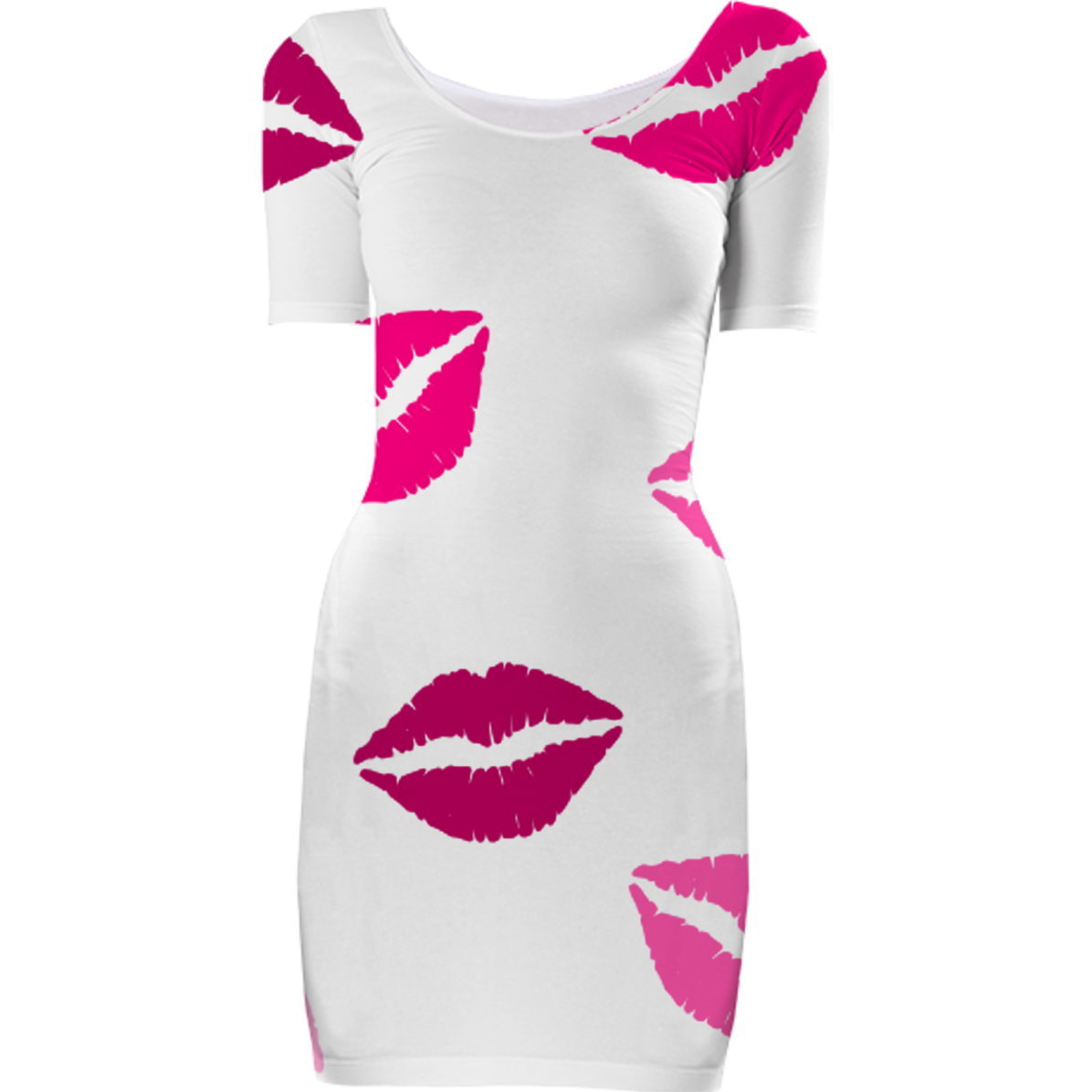 Bodycon Dress Pink Lips Kiss Love $85 - Kiss Png (1196x1196), Png Download