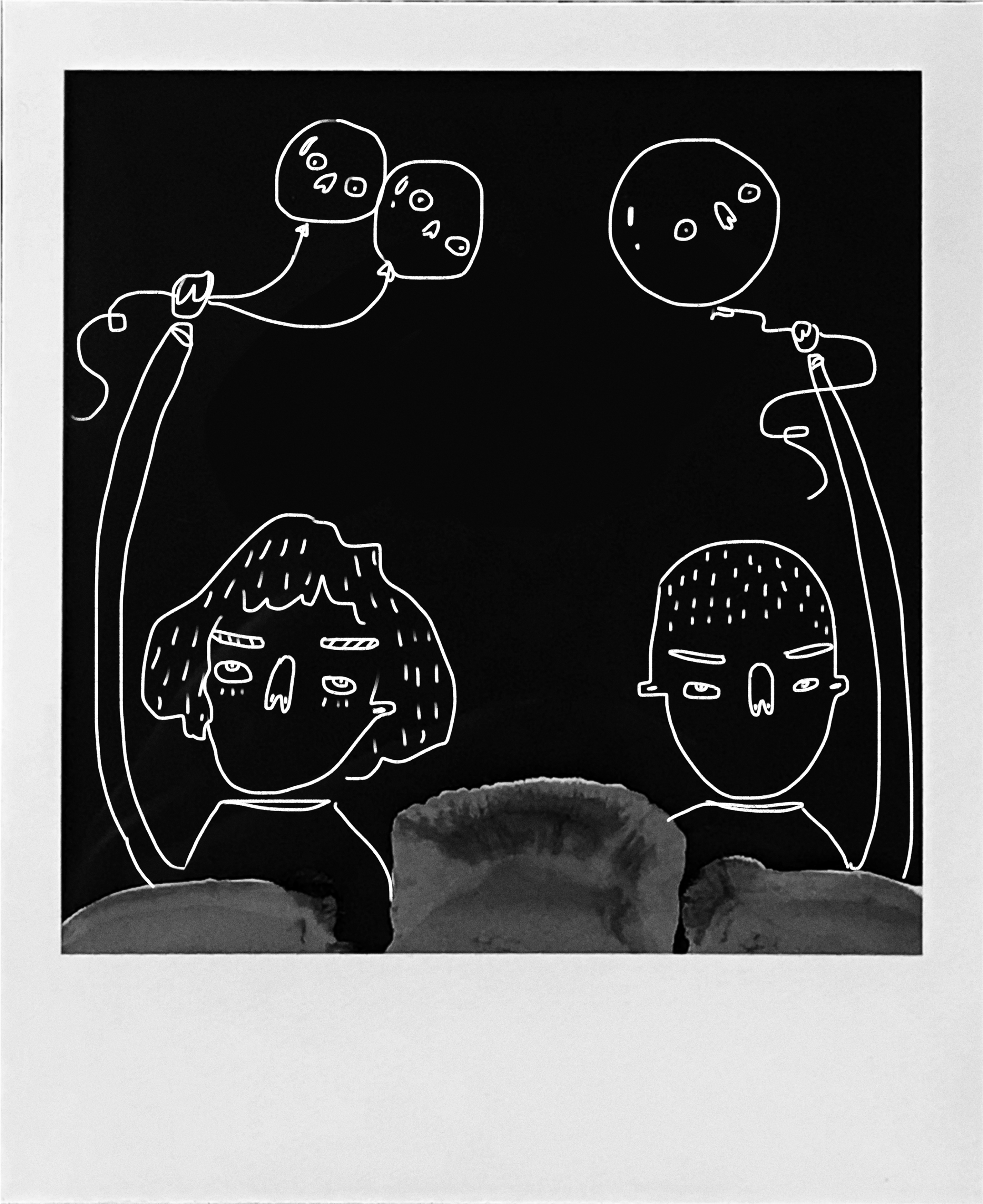 Digital Art Overlaid On Corroded Polaroid Film - Illustration (3840x3840), Png Download