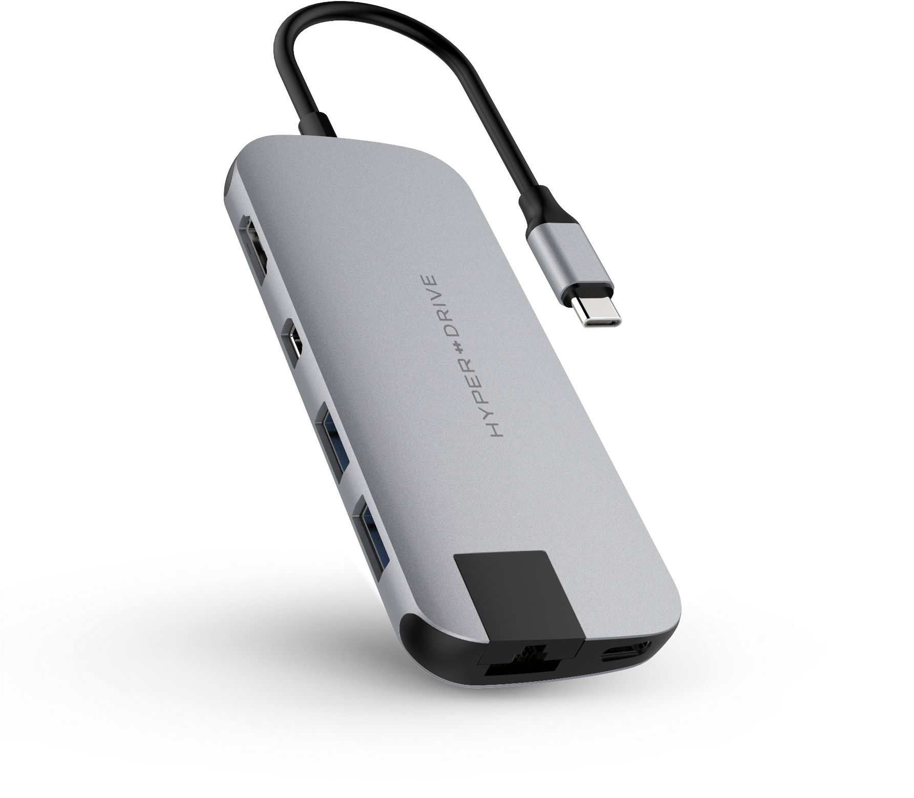 Slim 8 In 1 Usb C Hub For - Hd247b Grey (1784x1785), Png Download