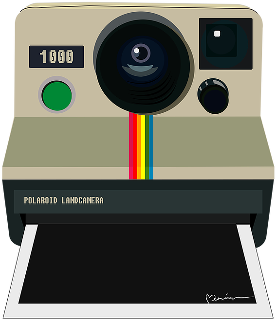 Vector Art - Polaroid Land Camera 1000 (602x851), Png Download