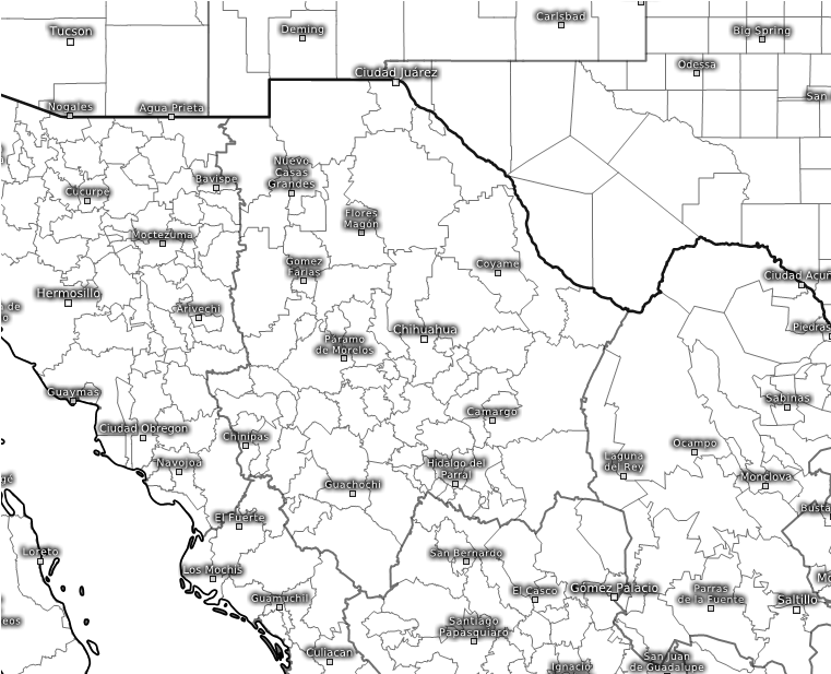 Puerto Palomas - Map (760x760), Png Download